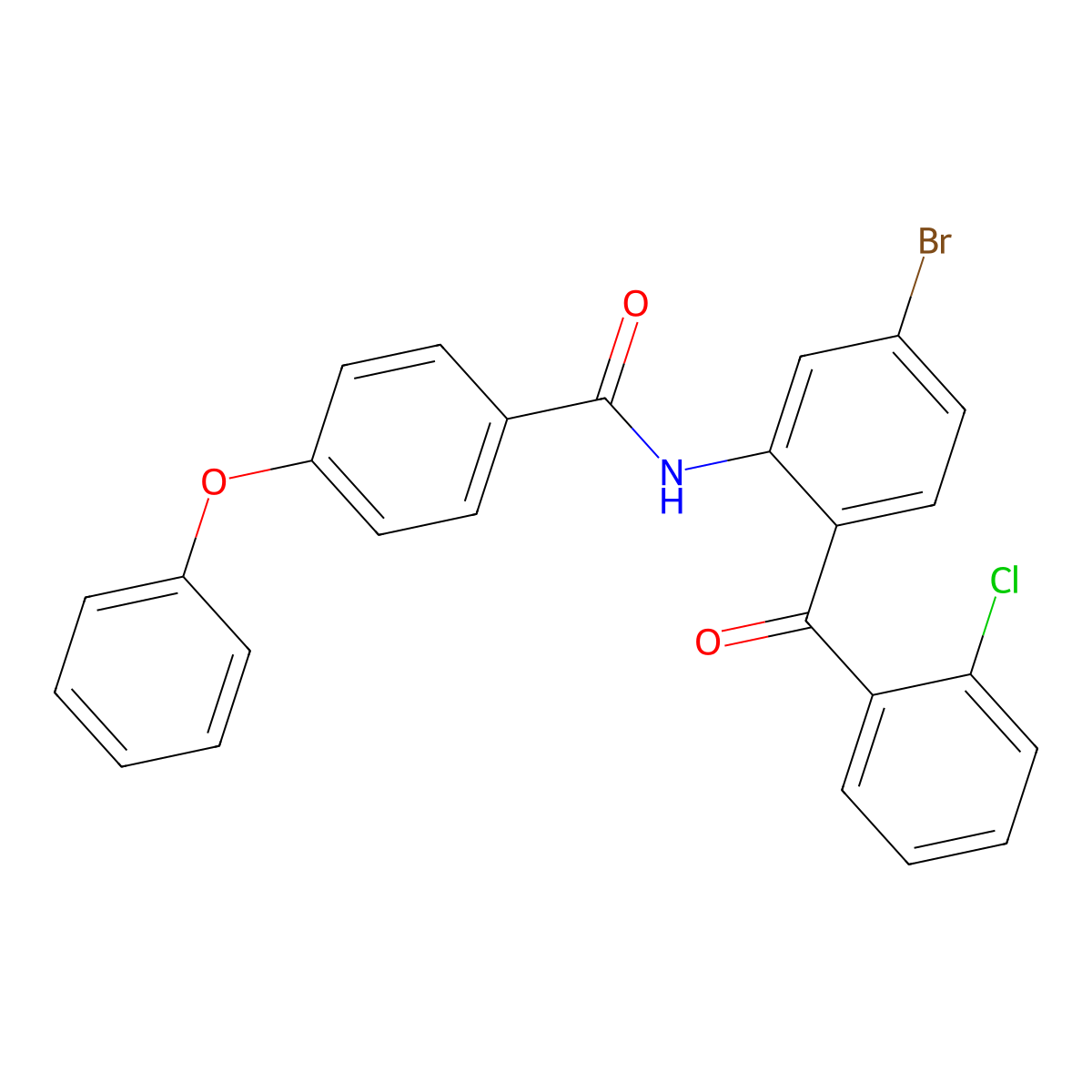 N-[5-bromo-2-(2-chlorobenzoyl)phenyl]-4-phenoxybenzamide molecular structure, CAS 328539-61-3