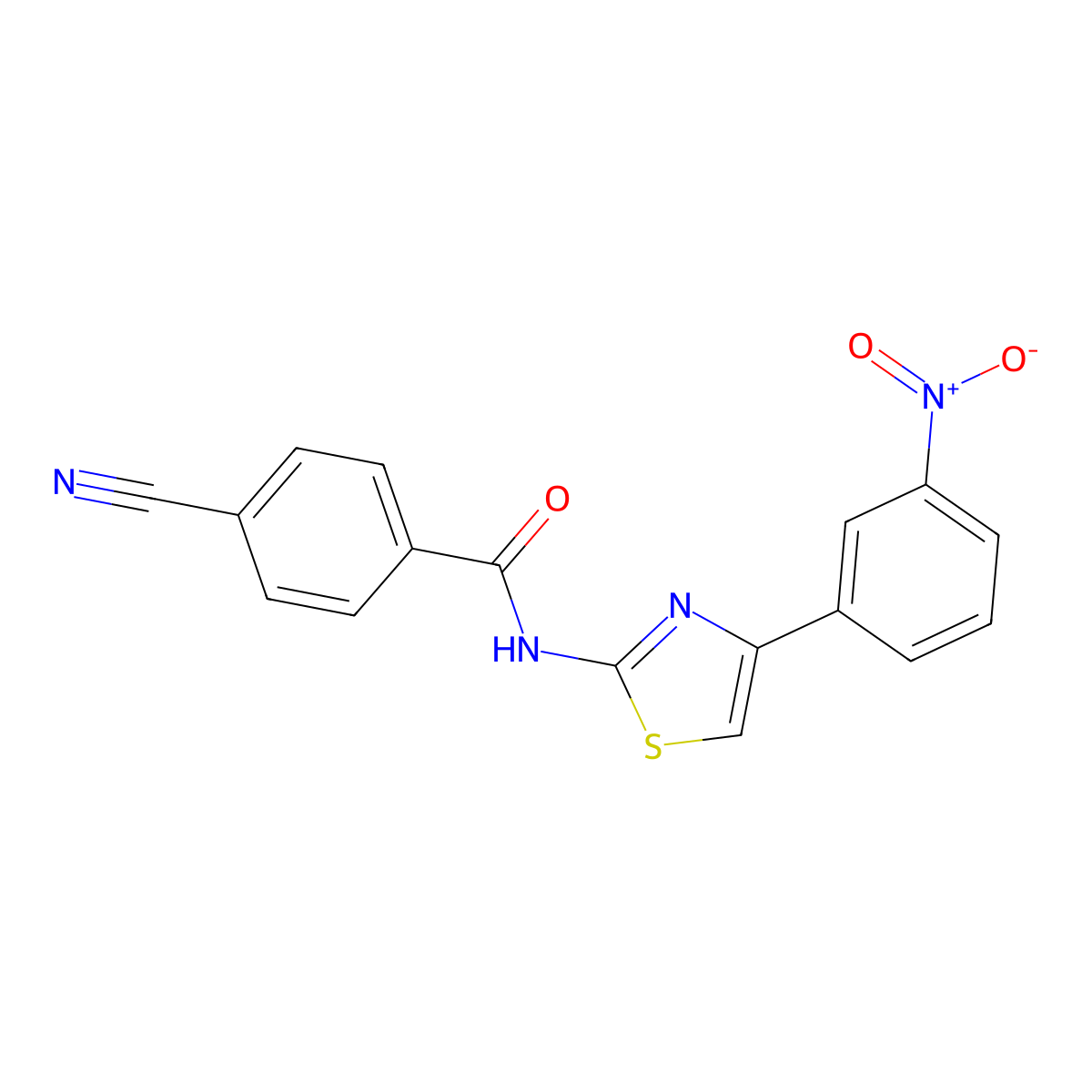 4-cyano-N-[4-(3-nitrophenyl)-1,3-thiazol-2-yl]benzamide molecular structure, CAS 328539-62-4
