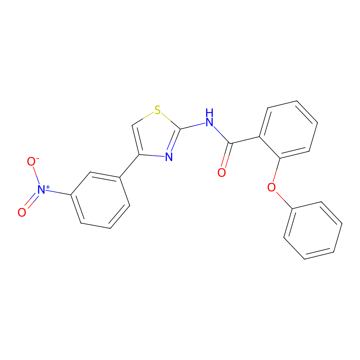 N-[4-(3-nitrophenyl)-1,3-thiazol-2-yl]-2-phenoxybenzamide molecular structure, CAS 328539-63-5