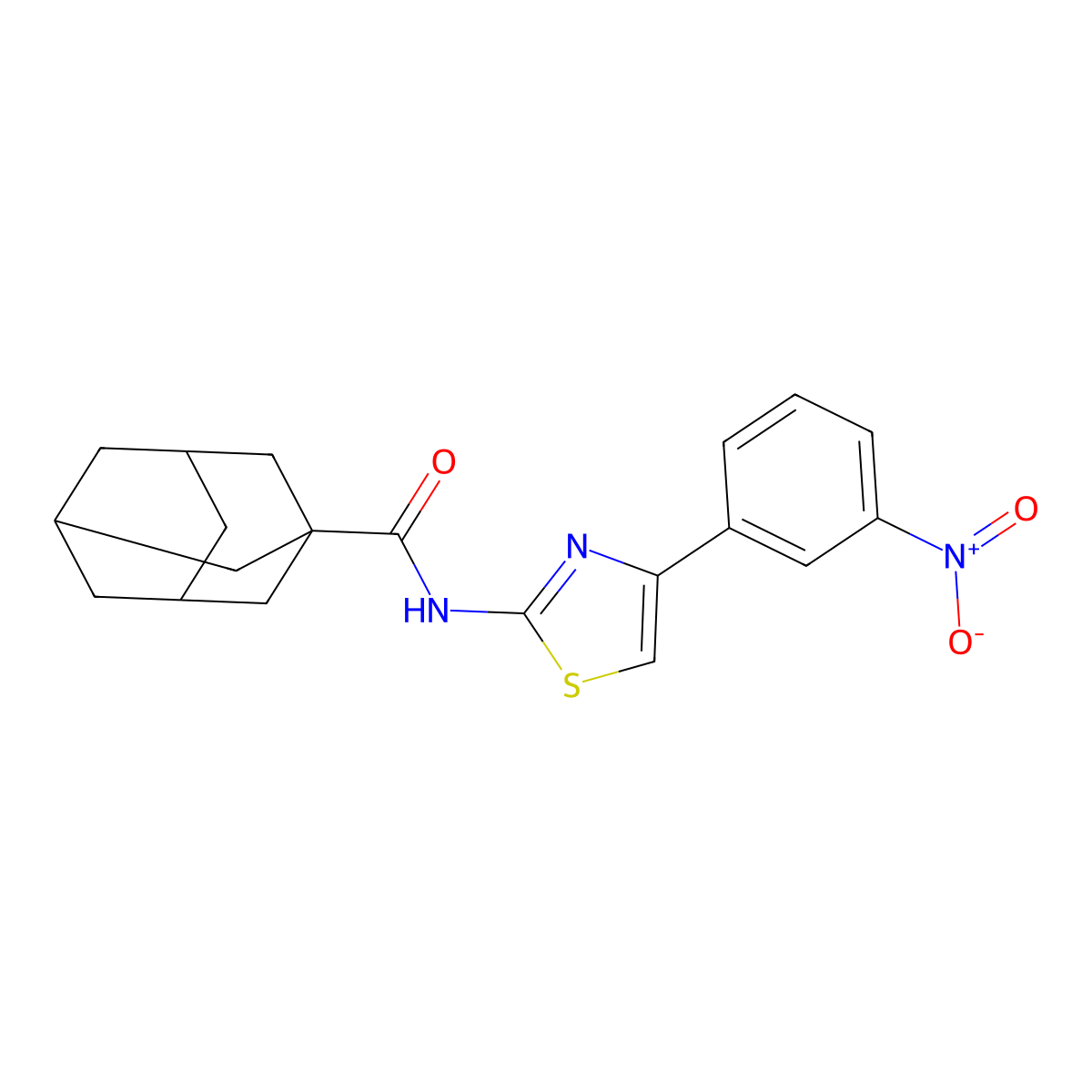 N-[4-(3-nitrophenyl)-1,3-thiazol-2-yl]adamantane-1-carboxamide molecular structure, CAS 328539-64-6