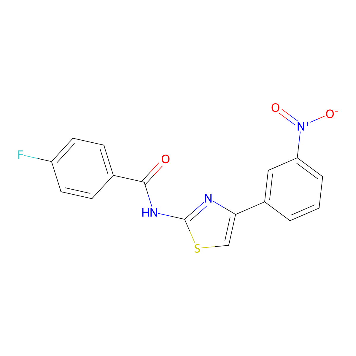 4-Fluoro-N-[4-(3-nitrophenyl)-1,3-thiazol-2-yl]benzamide molecular structure, CAS 328539-65-7