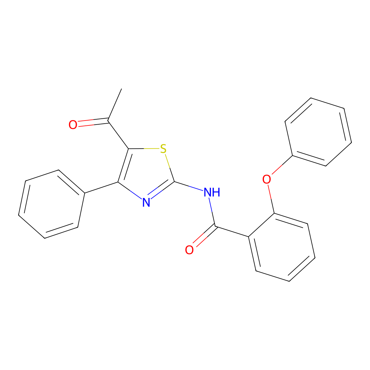 N-(5-acetyl-4-phenyl-1,3-thiazol-2-yl)-2-phenoxybenzamide molecular structure, CAS 328539-74-8