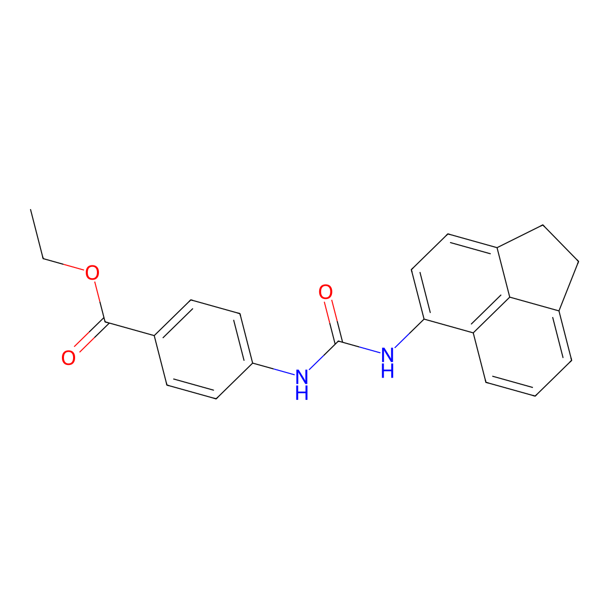 Ethyl 4-(1,2-dihydroacenaphthylen-5-ylcarbamoylamino)benzoate molecular structure, CAS 328539-98-6