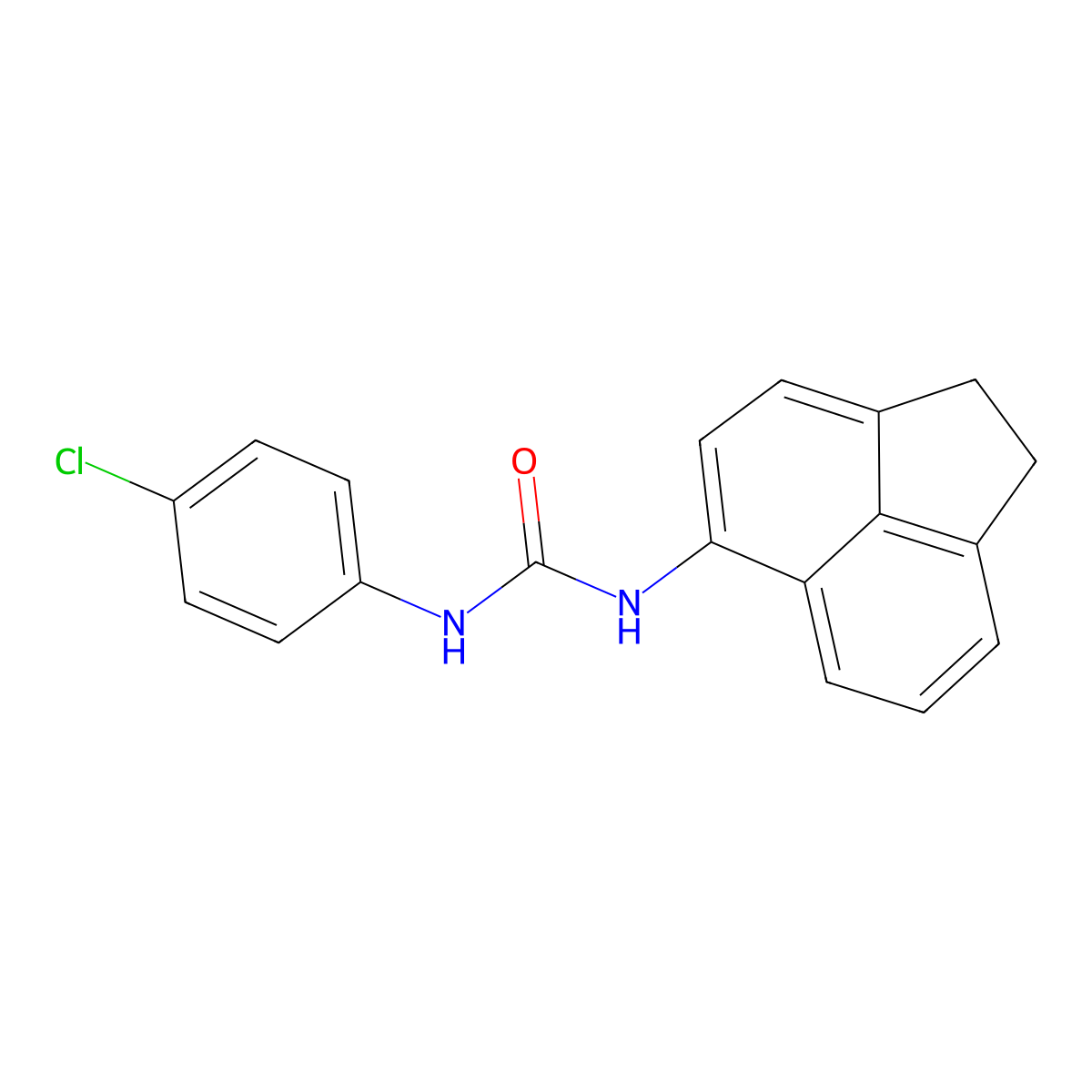 1-(4-Chlorophenyl)-3-(1,2-dihydroacenaphthylen-5-yl)urea molecular structure, CAS 328539-99-7