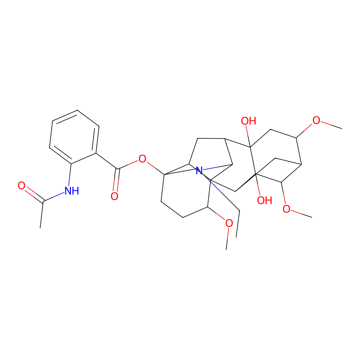 Lappaconitine molecular structure, CAS 32854-75-4