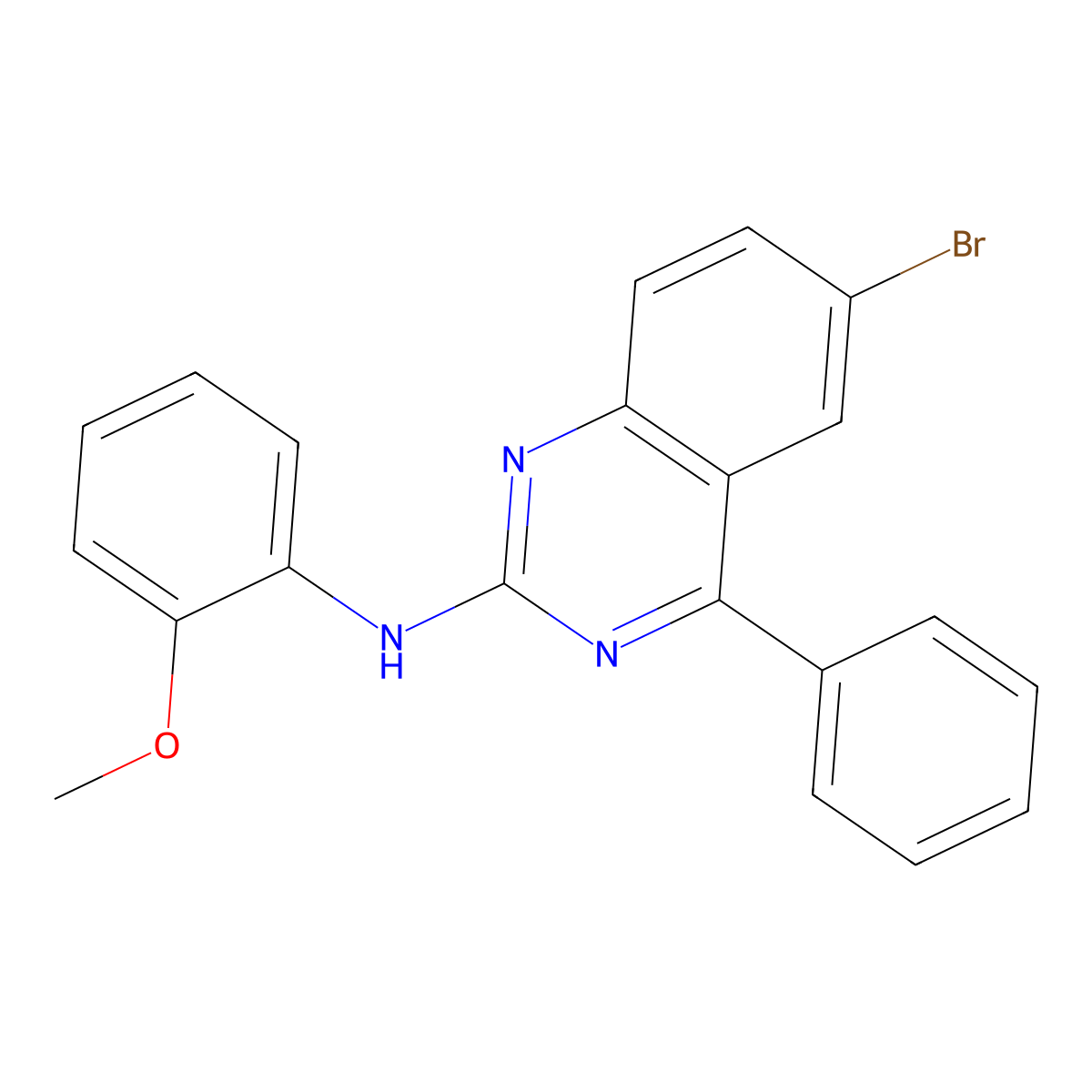 6-bromo-N-(2-methoxyphenyl)-4-phenylquinazolin-2-amine molecular structure, CAS 328540-34-7