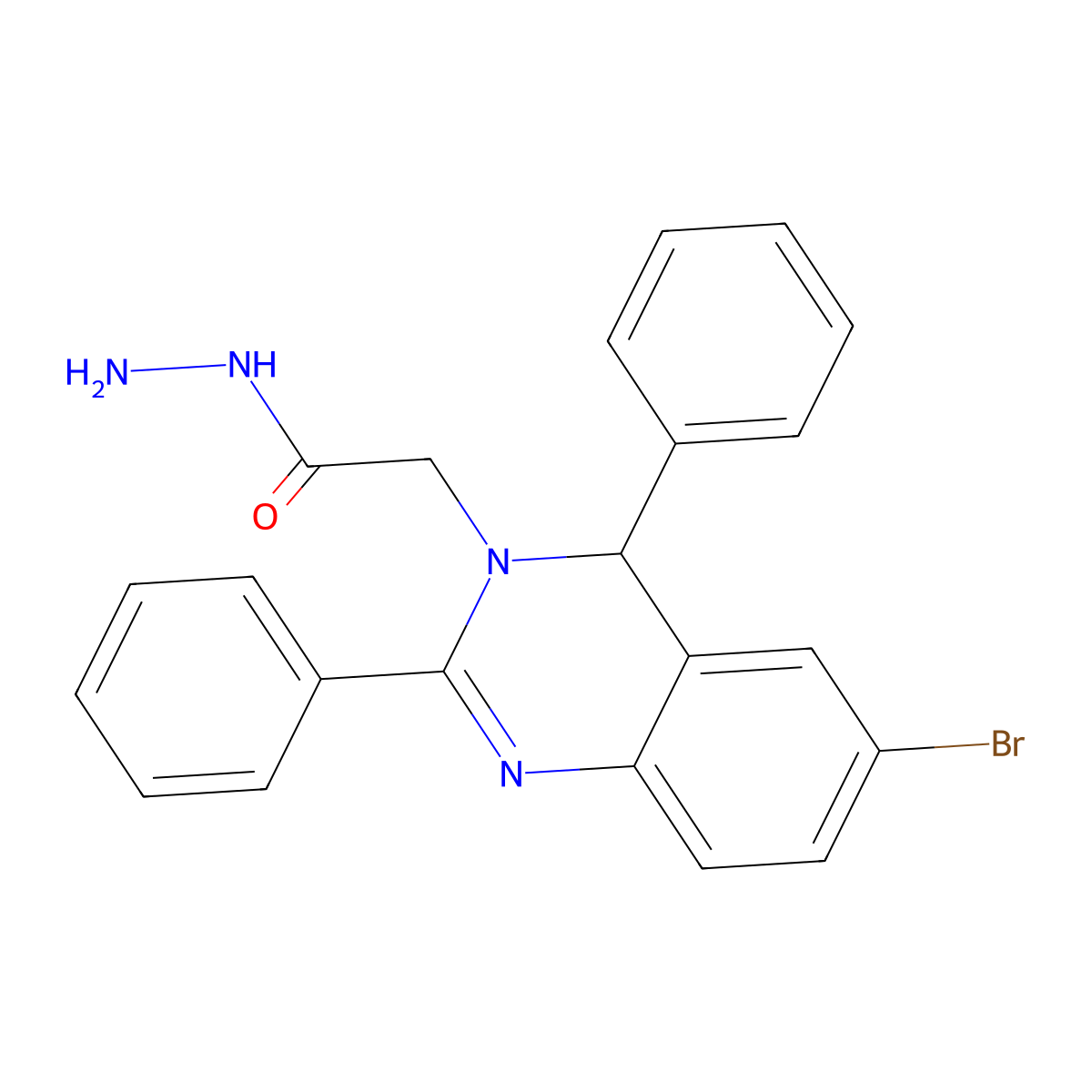 2-(6-bromo-2,4-diphenylquinazolin-3(4H)-yl)acetohydrazide molecular structure, CAS 328540-91-6
