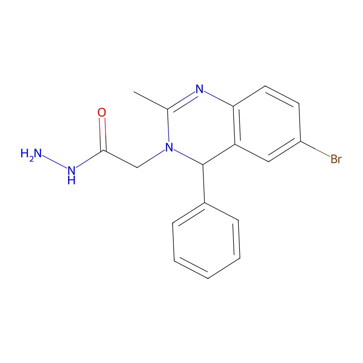 2-(6-Bromo-2-methyl-4-phenyl-3,4-dihydroquinazolin-3-yl)acetohydrazide molecular structure, CAS 328540-92-7
