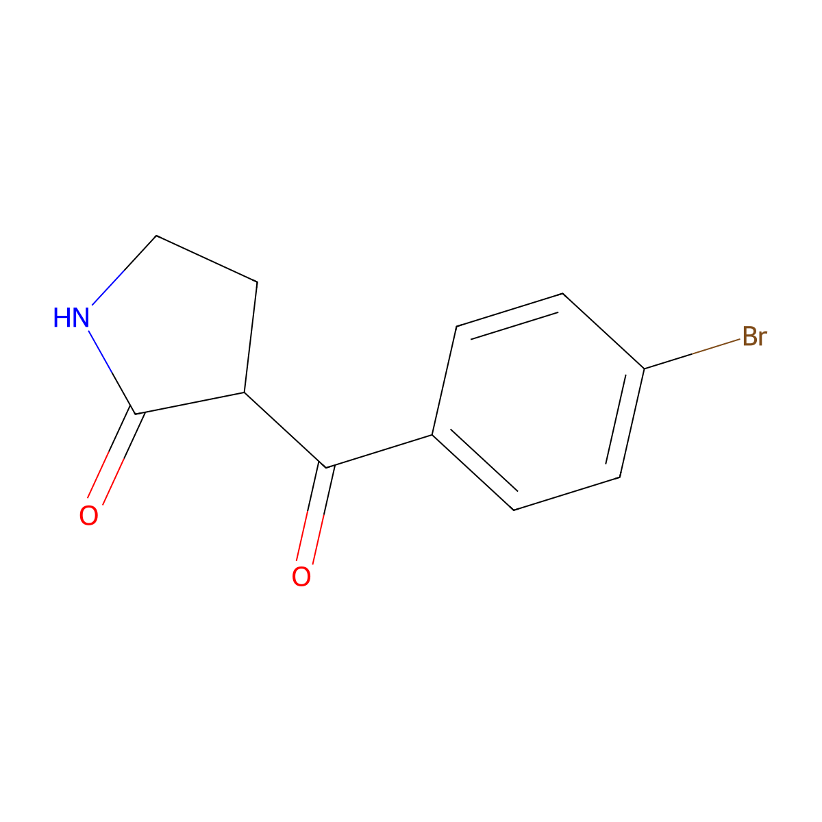 3-(4-Bromobenzoyl)pyrrolidin-2-one molecular structure, CAS 328546-97-0