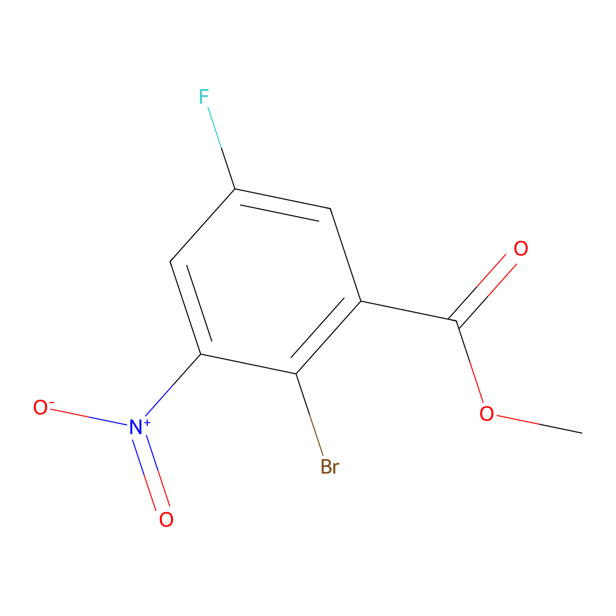 Methyl 2-bromo-5-fluoro-3-nitrobenzoate molecular structure, CAS 328547-12-2