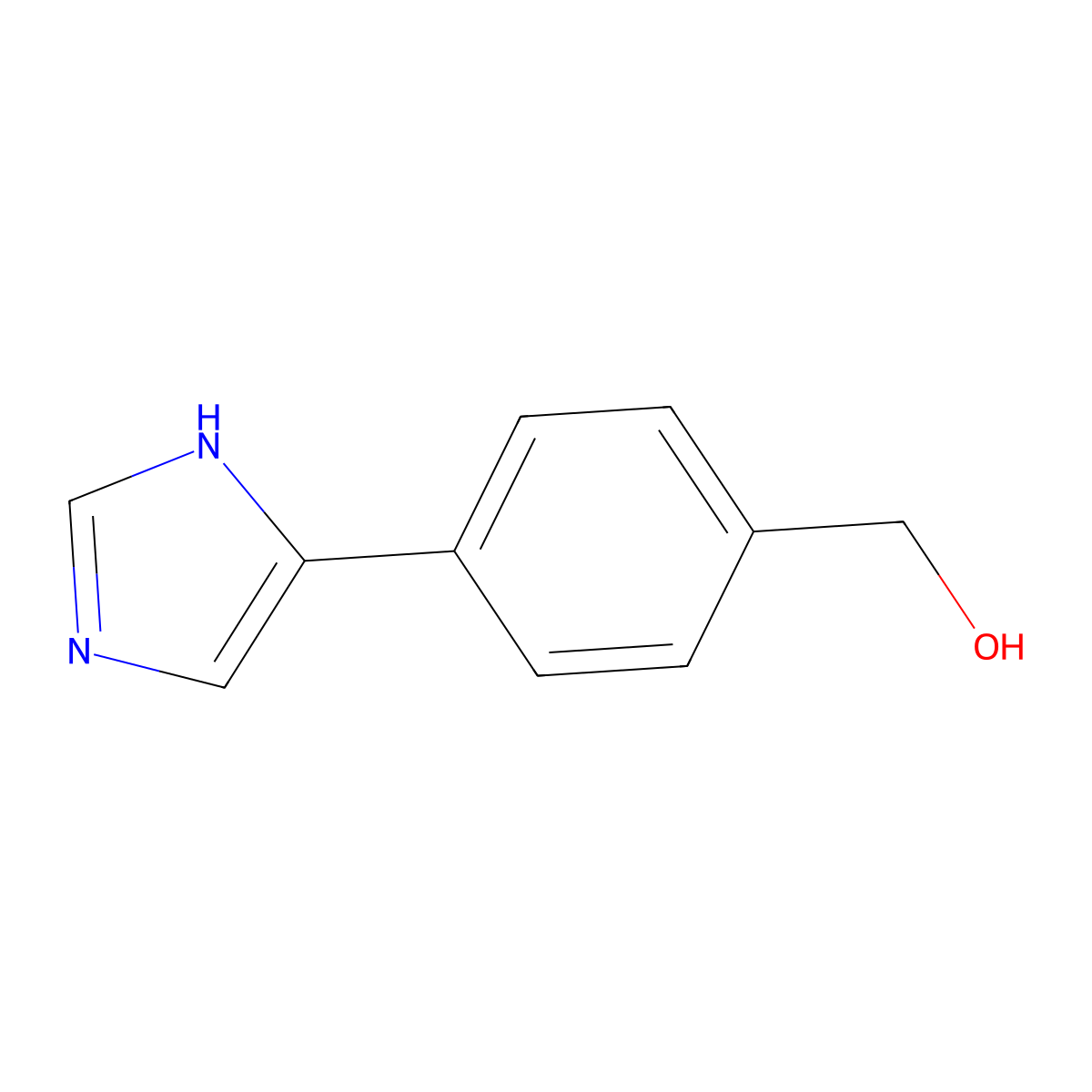 [4-(1H-imidazol-4-yl)phenyl]methanol molecular structure, CAS 328547-42-8