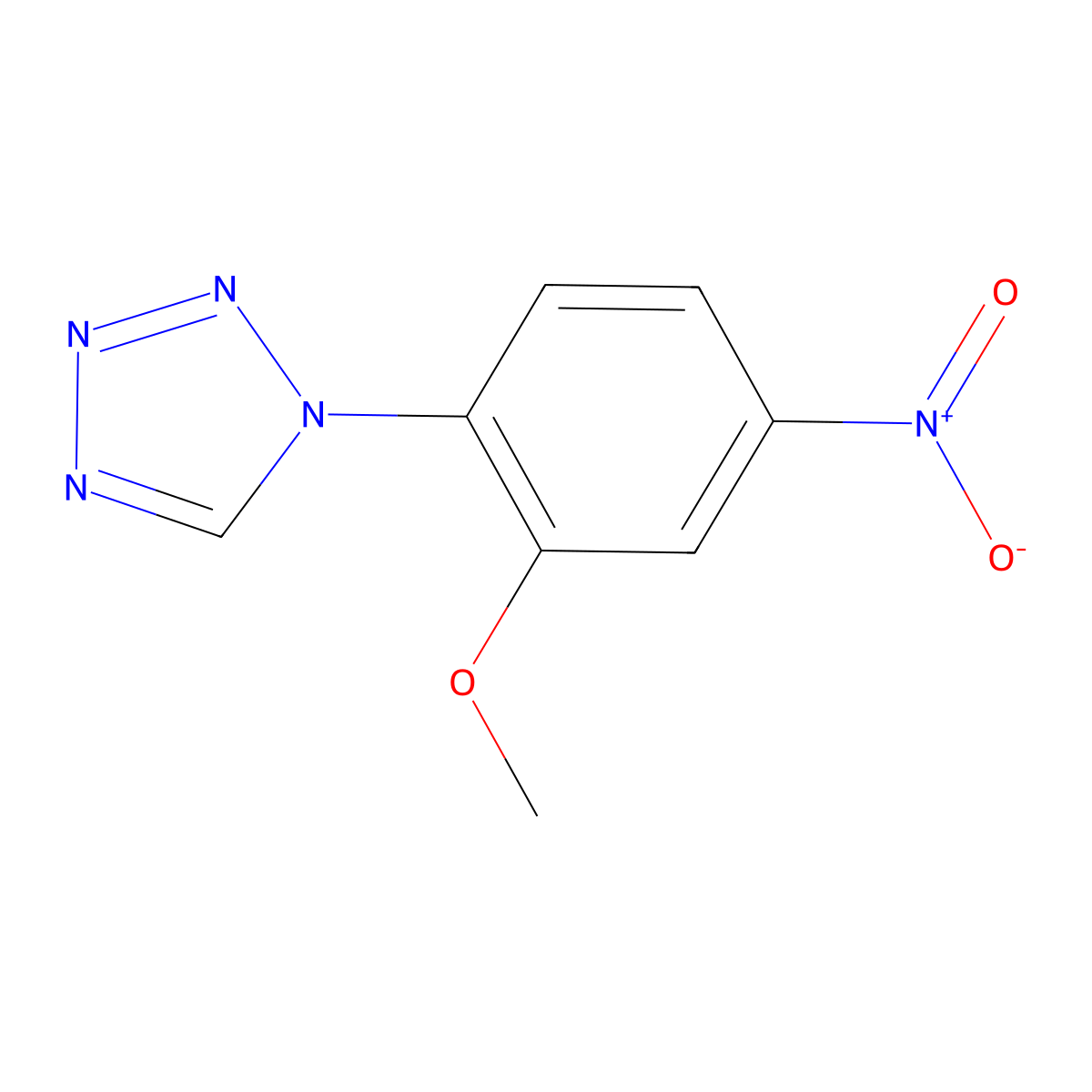 1-(2-methoxy-4-nitrophenyl)-1H-tetrazole molecular structure, CAS 328548-64-7