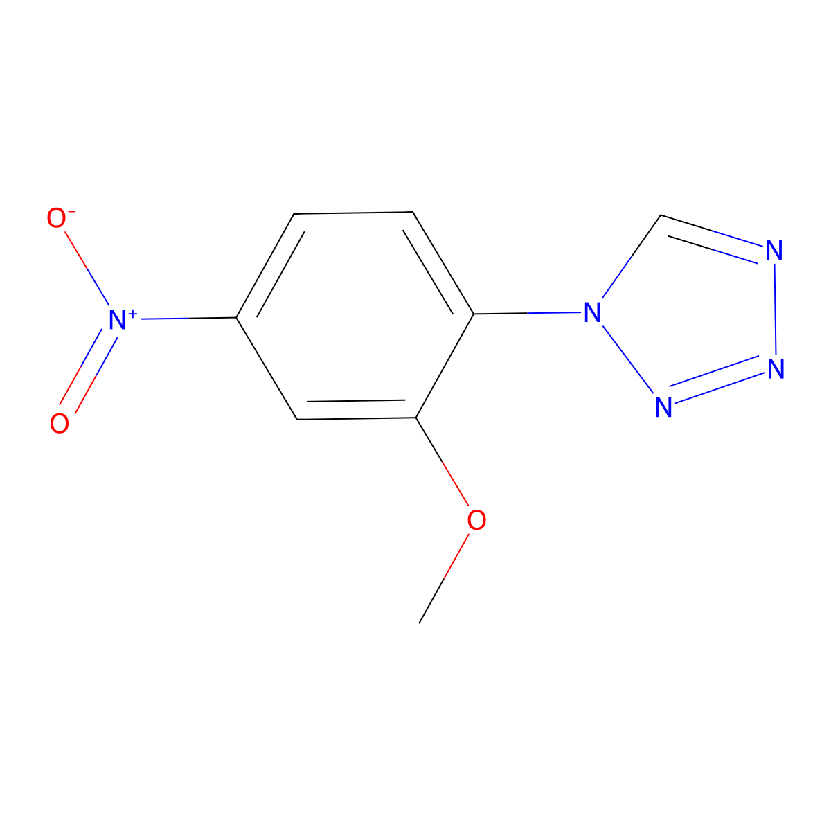 1-(2-methoxy-4-nitrophenyl)-1H-tetrazole molecular structure, CAS 328548-64-7