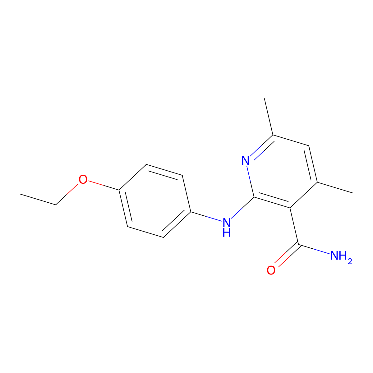 2-[(4-Ethoxyphenyl)amino]-4,6-dimethylnicotinamide molecular structure, CAS 328548-73-8