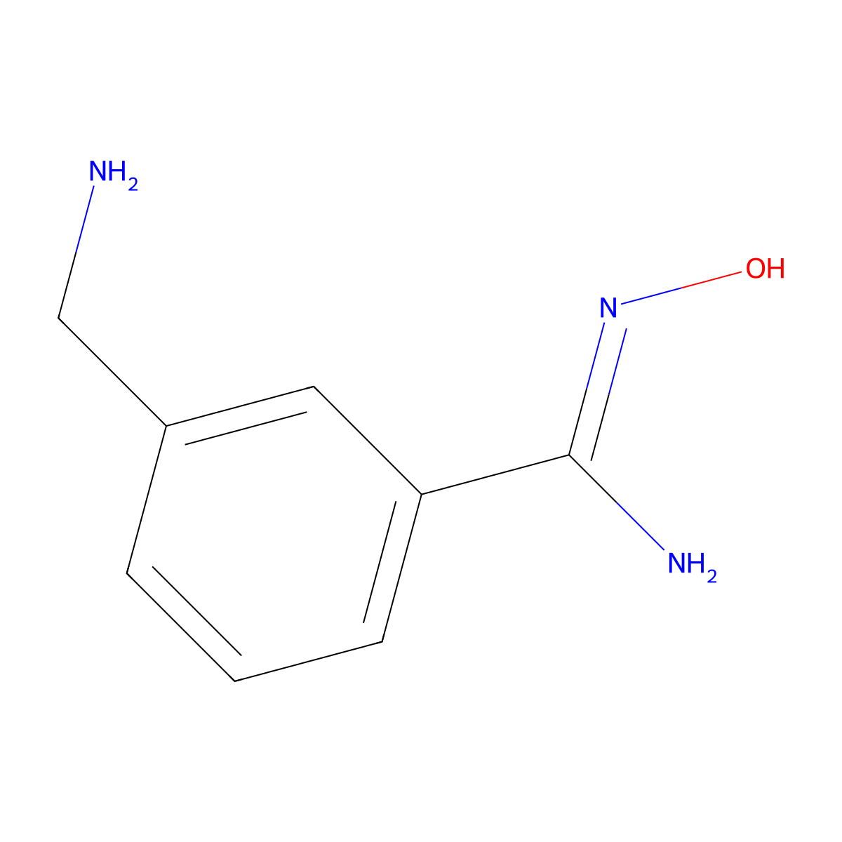 3-(Aminomethyl)-N'-hydroxybenzene-1-carboximidamide molecular structure, CAS 328552-92-7