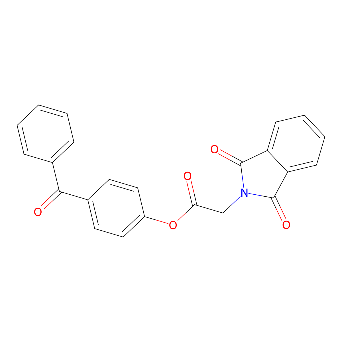 (4-Benzoylphenyl) 2-(1,3-dioxoisoindol-2-yl)acetate molecular structure, CAS 328555-22-2