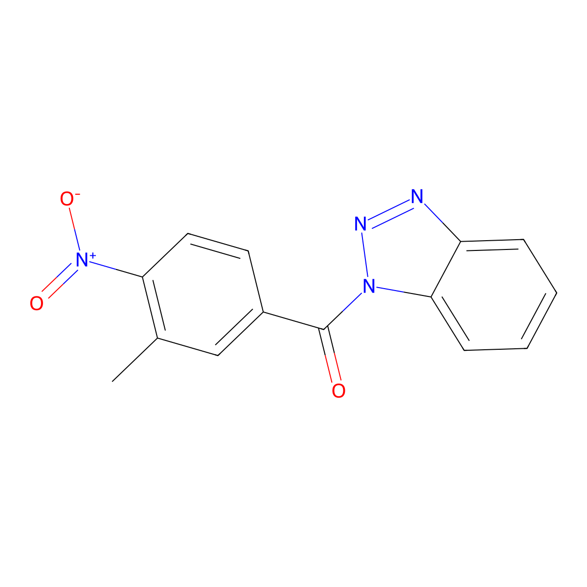 1-(3-methyl-4-nitrobenzoyl)-1H-1,2,3-benzotriazole molecular structure, CAS 328555-26-6
