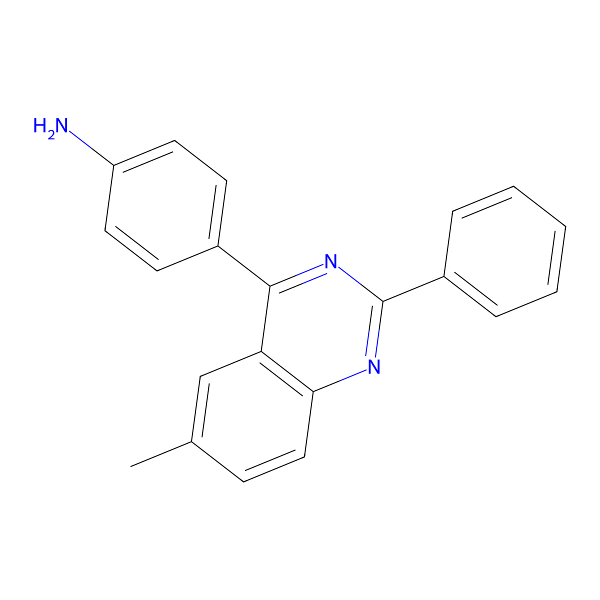 4-(6-Methyl-2-phenylquinazolin-4-yl)aniline molecular structure, CAS 328555-30-2