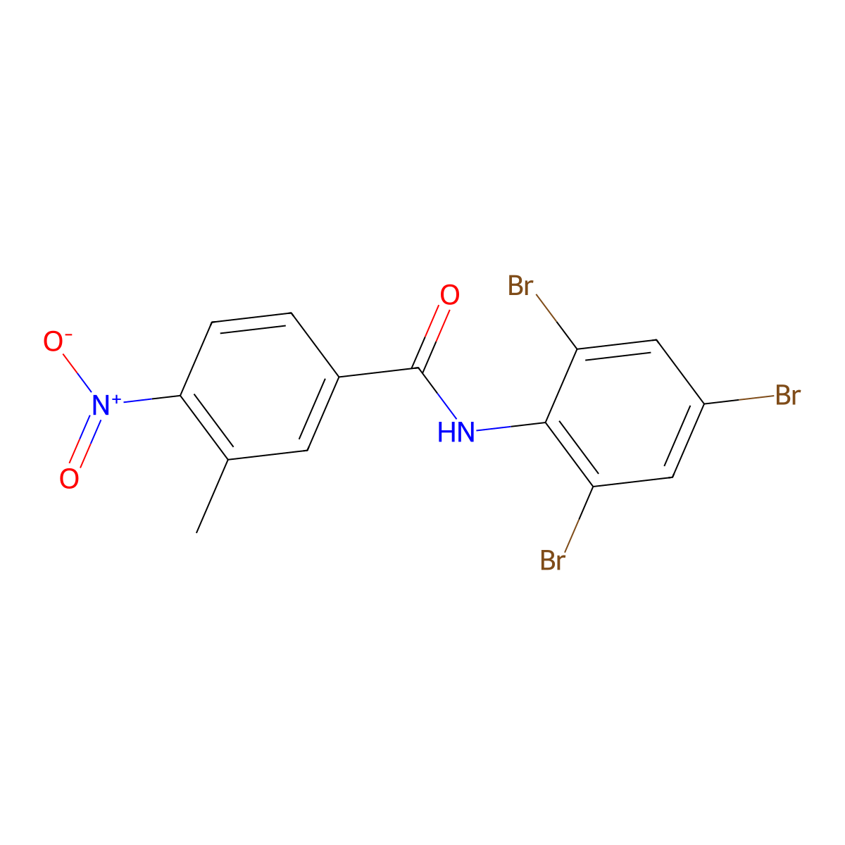 3-methyl-4-nitro-N-(2,4,6-tribromophenyl)benzamide molecular structure, CAS 328556-58-7