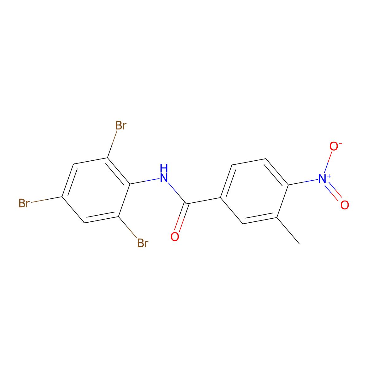 3-methyl-4-nitro-N-(2,4,6-tribromophenyl)benzamide molecular structure, CAS 328556-58-7