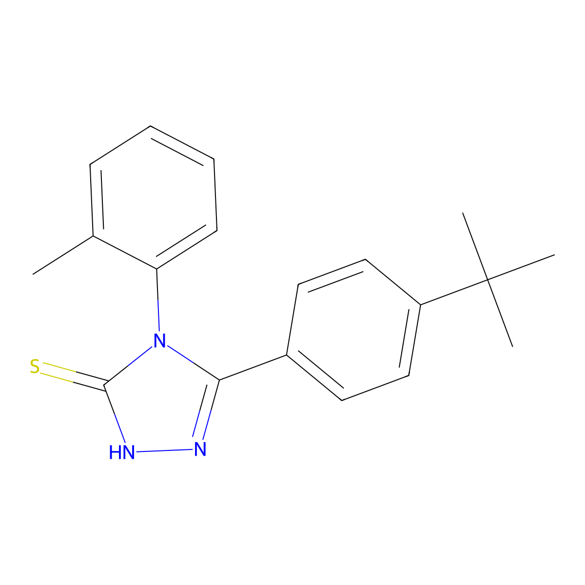 5-(4-tert-butylphenyl)-4-(2-methylphenyl)-4H-1,2,4-triazole-3-thiol molecular structure, CAS 328556-66-7