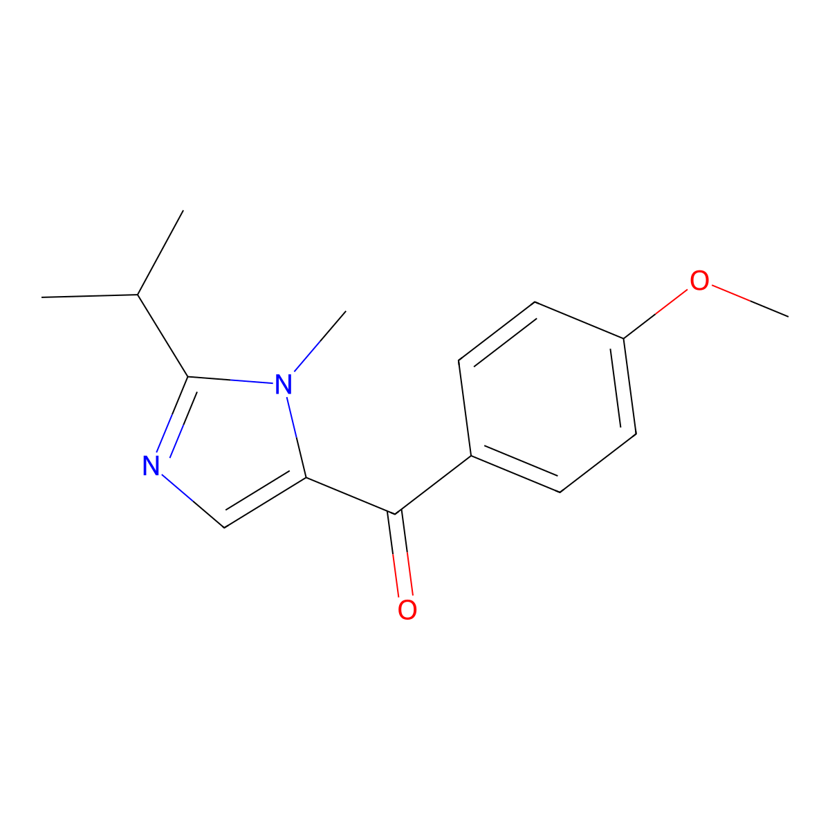(4-Methoxyphenyl)-(3-methyl-2-propan-2-ylimidazol-4-yl)methanone molecular structure, CAS 328557-13-7