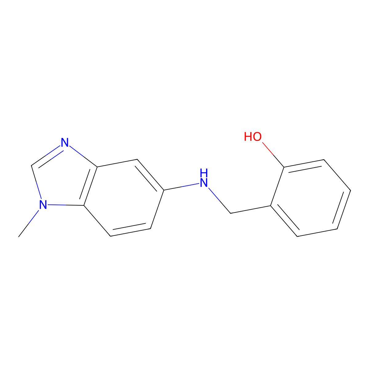 2-{[(1-methyl-1H-benzimidazol-5-yl)amino]methyl}phenol molecular structure, CAS 328559-17-7