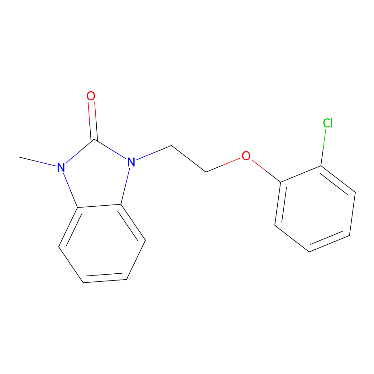1-[2-(2-chlorophenoxy)ethyl]-3-methyl-1,3-dihydro-2H-benzimidazol-2-one molecular structure, CAS 328559-28-0