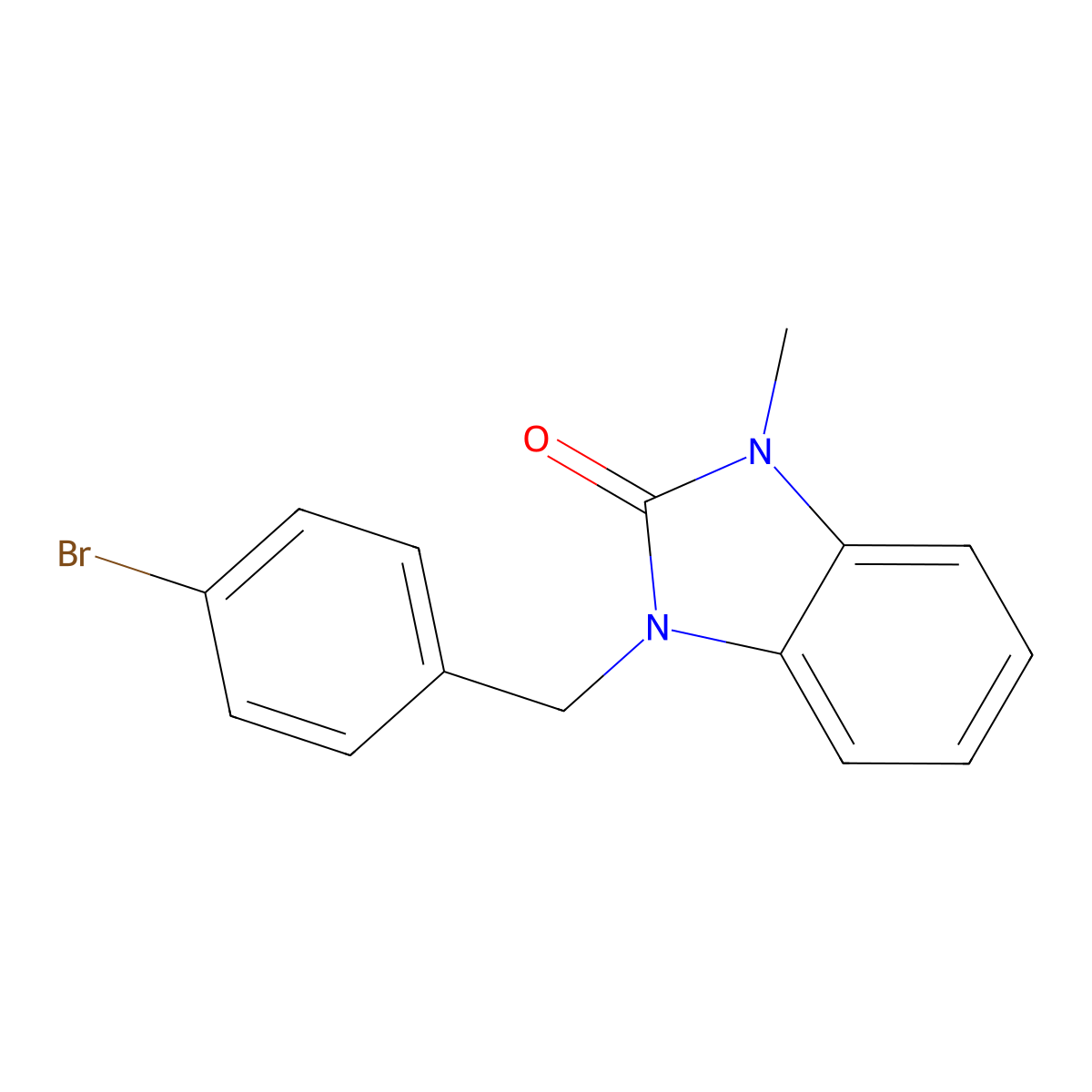 1-(4-bromobenzyl)-3-methyl-1,3-dihydro-2H-benzimidazol-2-one molecular structure, CAS 328559-30-4