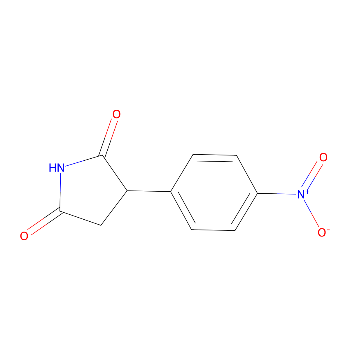 3-(4-Nitrophenyl)pyrrolidine-2,5-dione molecular structure, CAS 32856-95-4