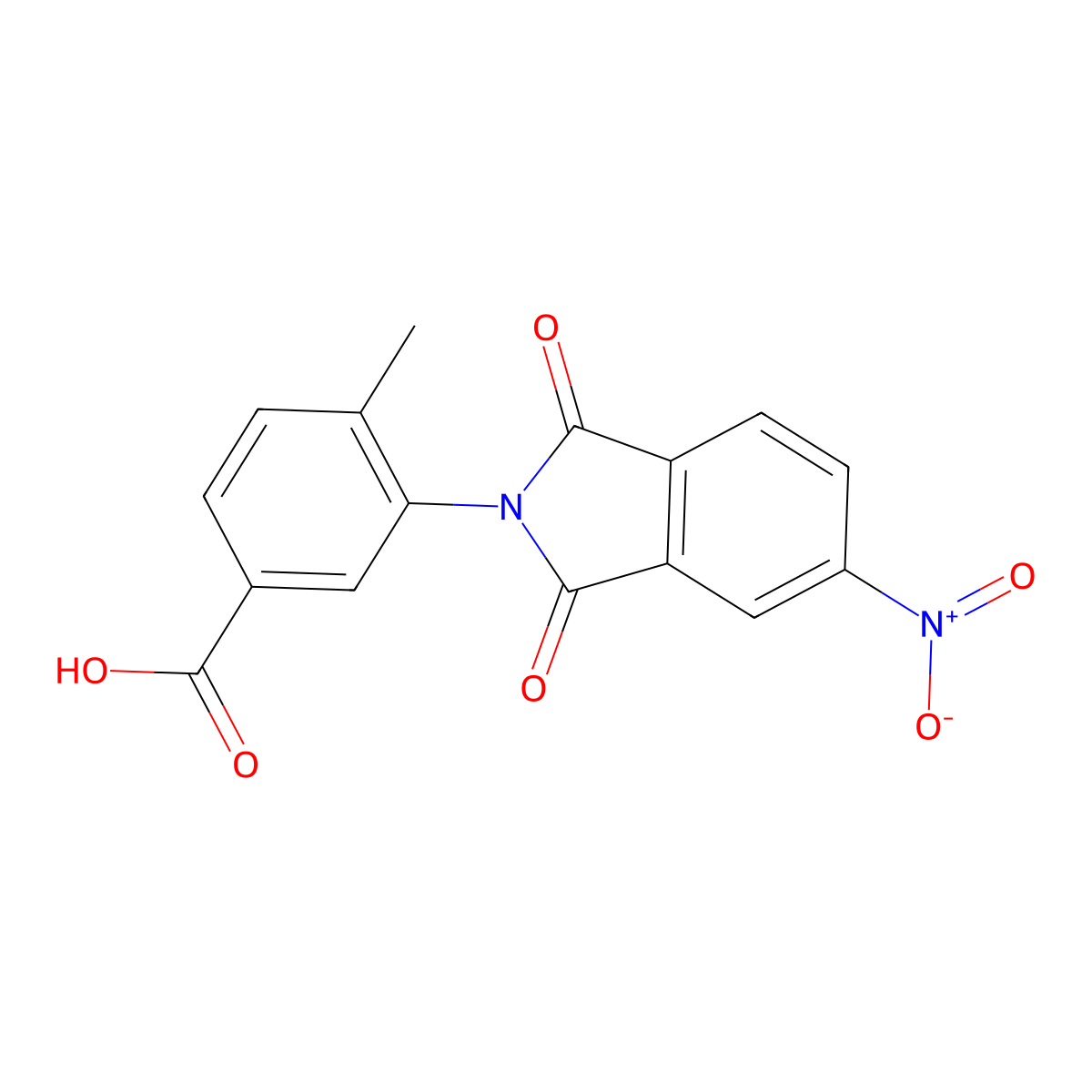4-methyl-3-(5-nitro-1,3-dioxo-1,3-dihydro-2H-isoindol-2-yl)benzoic acid molecular structure, CAS 328560-84-5