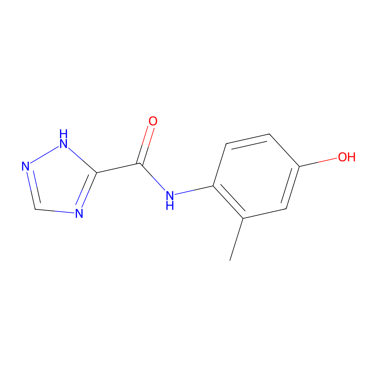 N-(4-hydroxy-2-methylphenyl)-1H-1,2,4-triazole-3-carboxamide molecular structure, CAS 328562-87-4