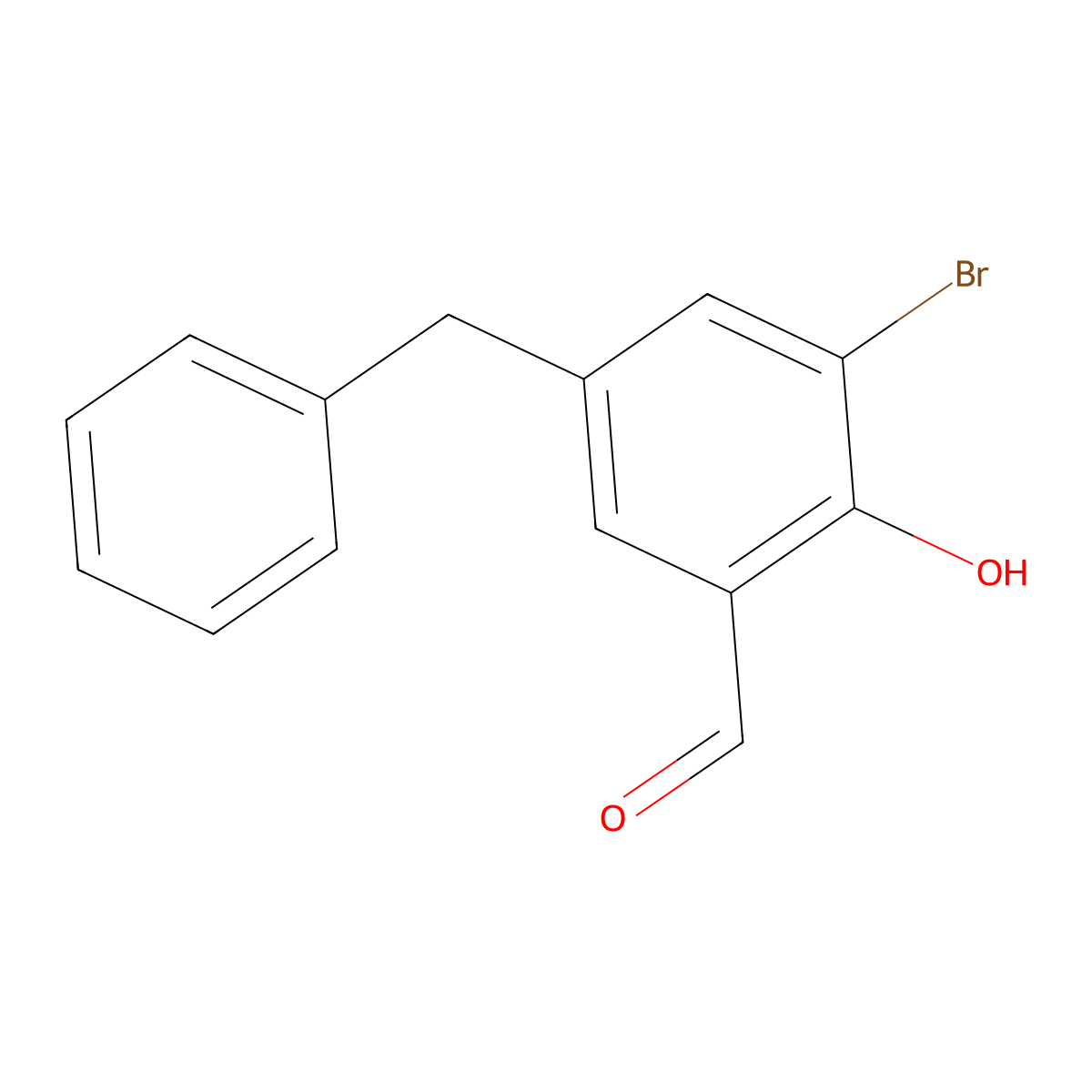 5-Benzyl-3-bromo-2-hydroxybenzaldehyde molecular structure, CAS 328565-15-7