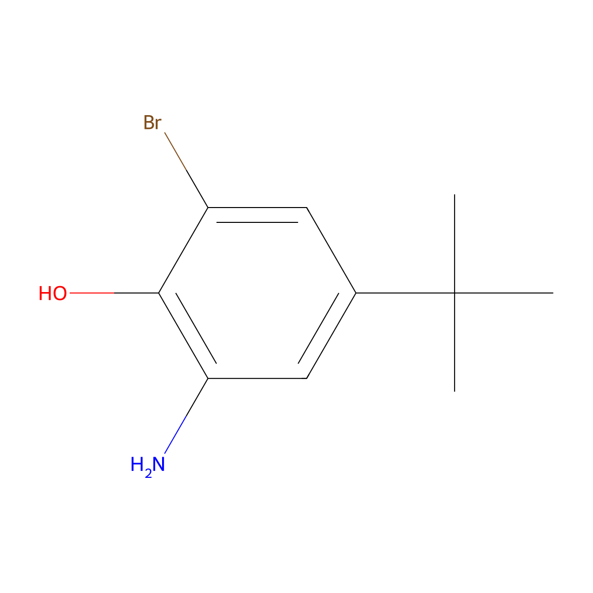2-Amino-6-bromo-4-tert-butylphenol molecular structure, CAS 328565-18-0