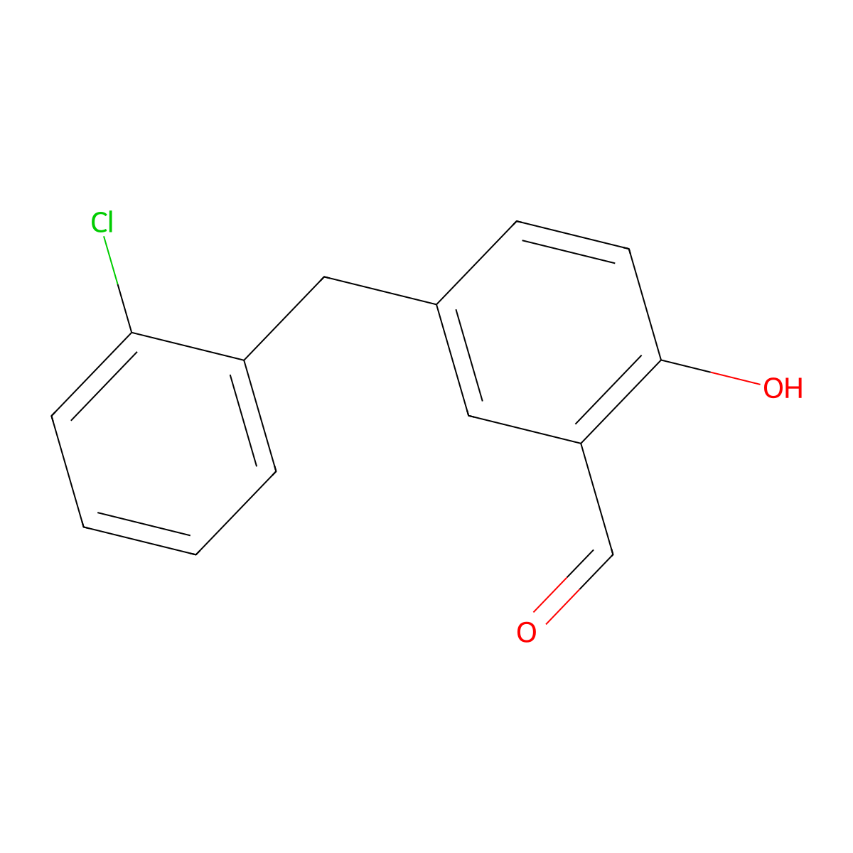 5-(2-Chlorobenzyl)-2-hydroxybenzaldehyde molecular structure, CAS 328565-20-4