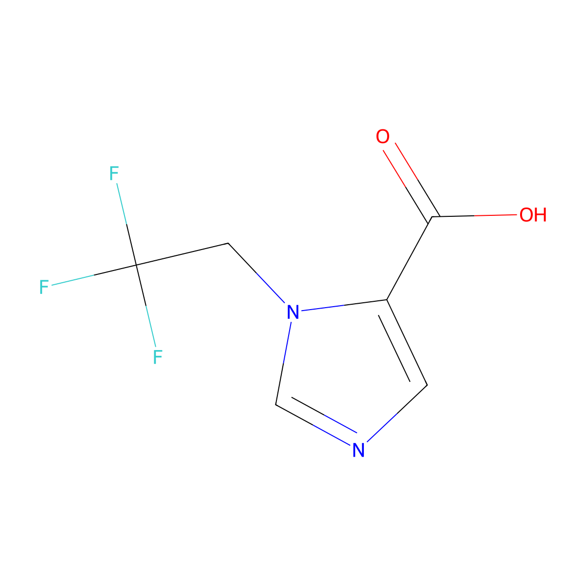 1-(2,2,2-trifluoroethyl)-1H-Imidazole-5-carboxylic acid molecular structure, CAS 328569-22-8