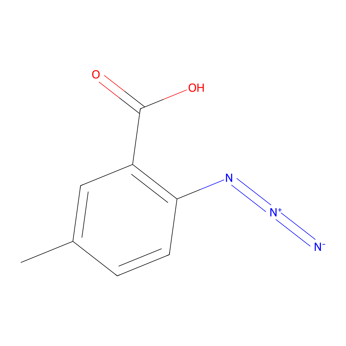 2-Azido-5-methylbenzoic acid molecular structure, CAS 328571-70-6
