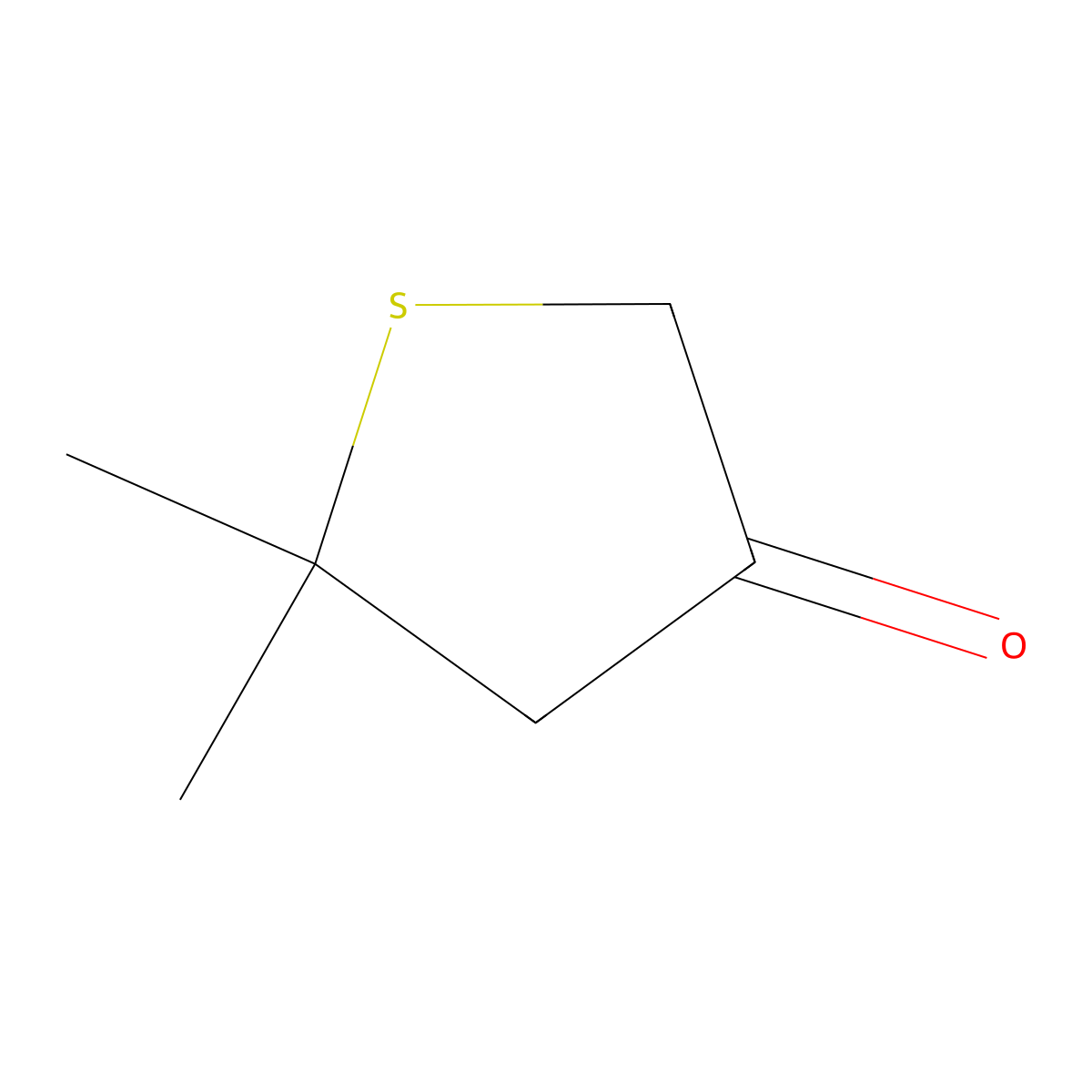 5,5-Dimethylthiolan-3-one molecular structure, CAS 32858-41-6