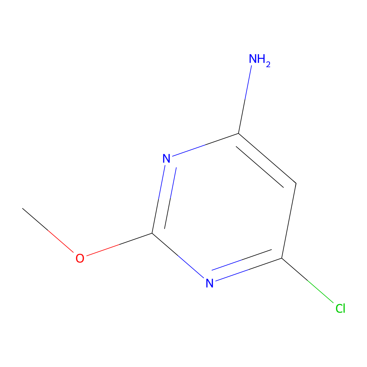 4-Amino-6-chloro-2-methoxypyrimidine molecular structure, CAS 3286-55-3