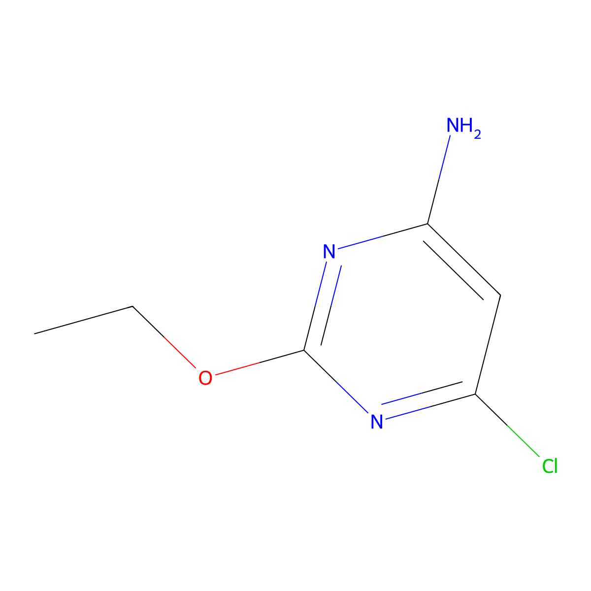 6-Chloro-2-Ethoxypyrimidin-4-amine molecular structure, CAS 3286-56-4