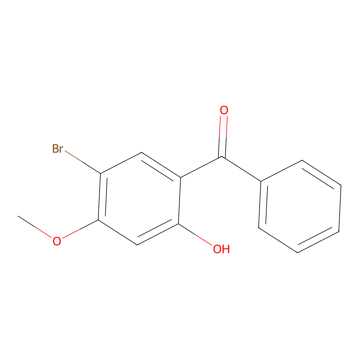 5-Bromo-2-hydroxy-4-methoxybenzophenone molecular structure, CAS 3286-93-9