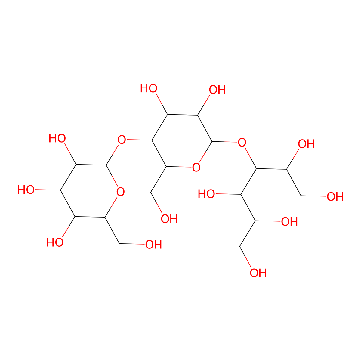 Maltotriitol molecular structure, CAS 32860-62-1