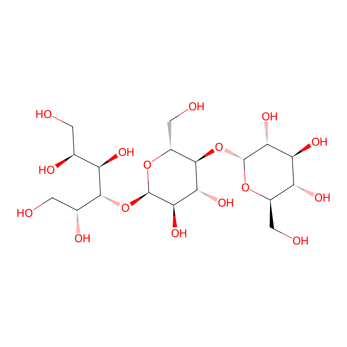 Maltotriitol molecular structure, CAS 32860-62-1