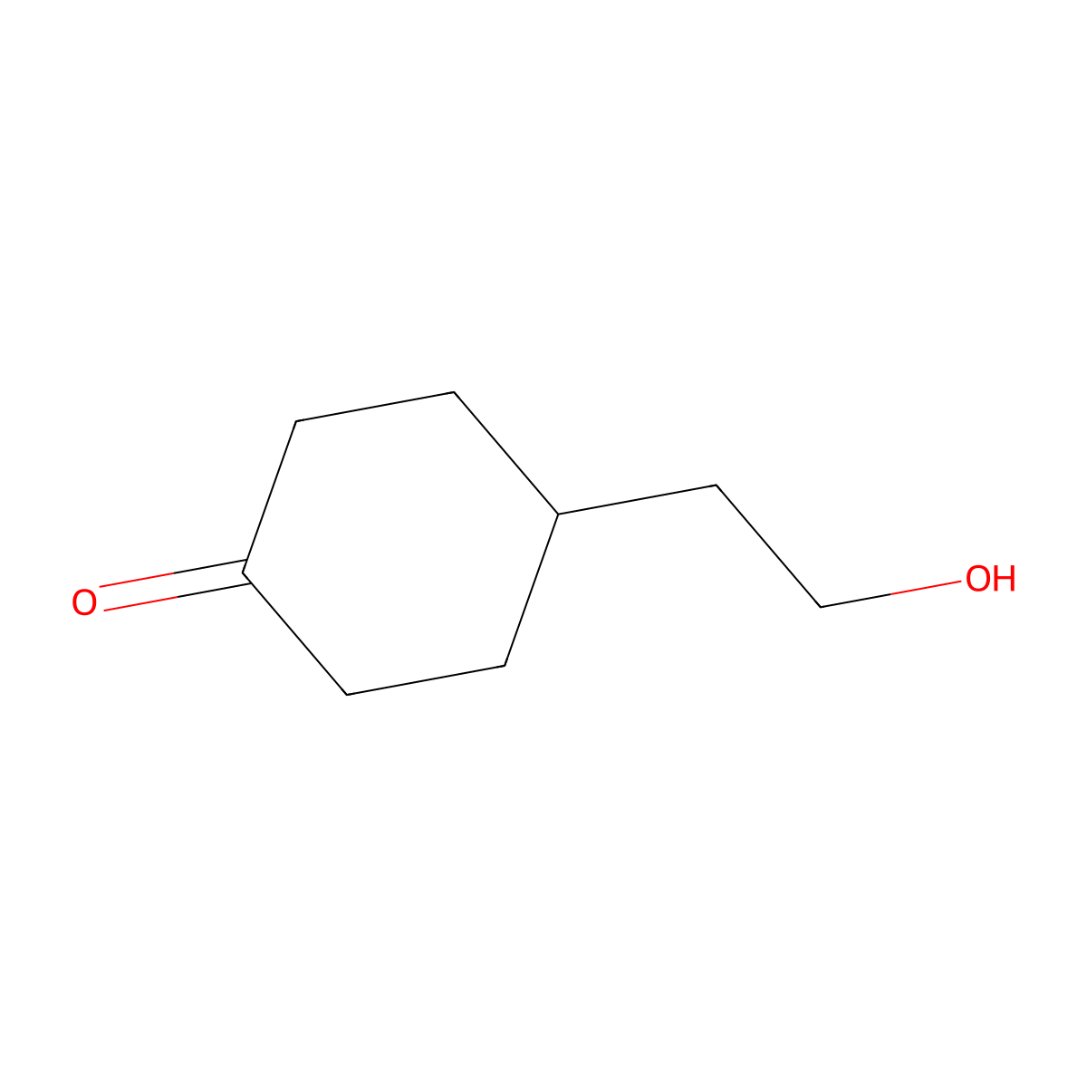 4-(2-Hydroxyethyl)cyclohexan-1-one molecular structure, CAS 32863-01-7