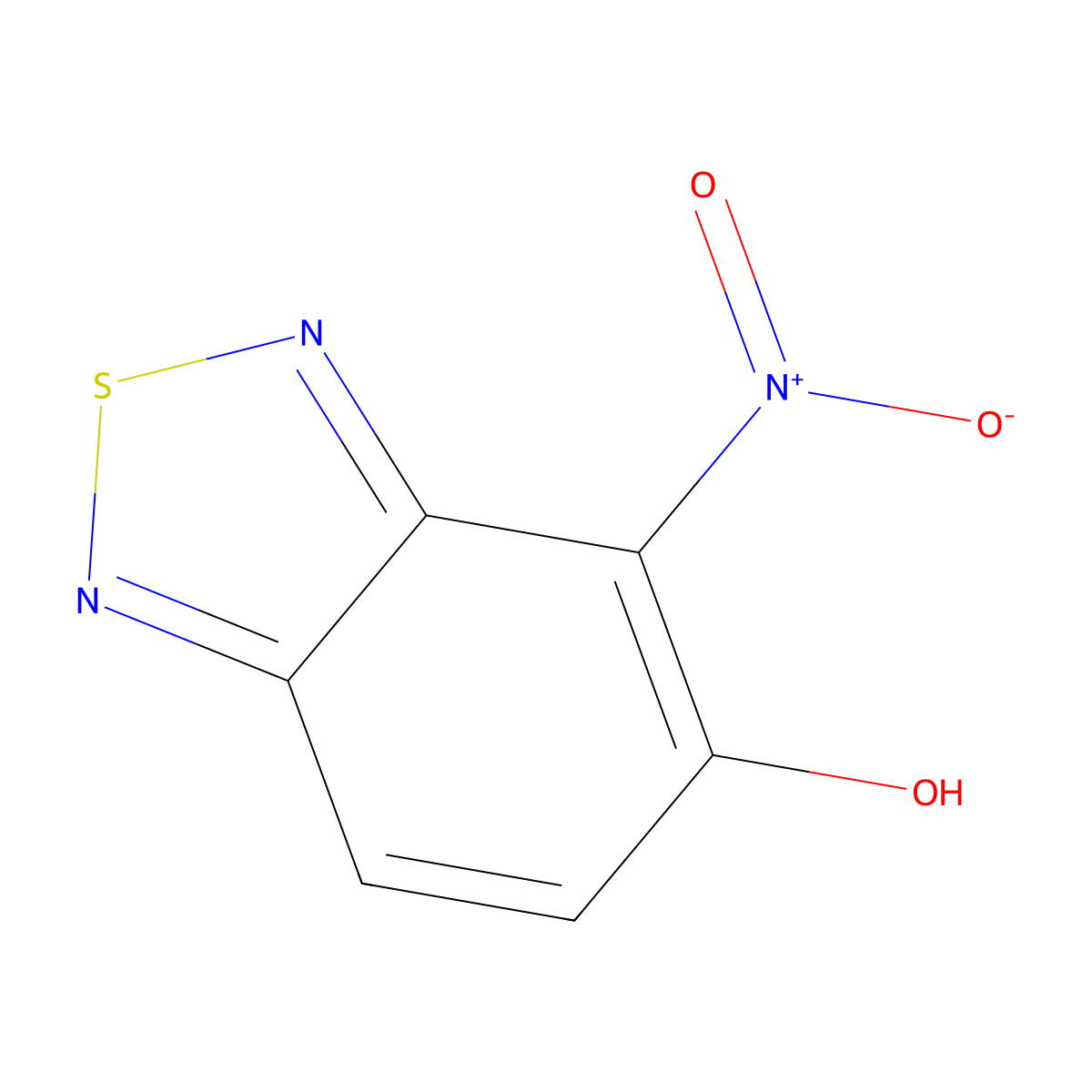 4-Nitro-2,1,3-benzothiadiazol-5-ol molecular structure, CAS 32863-29-9