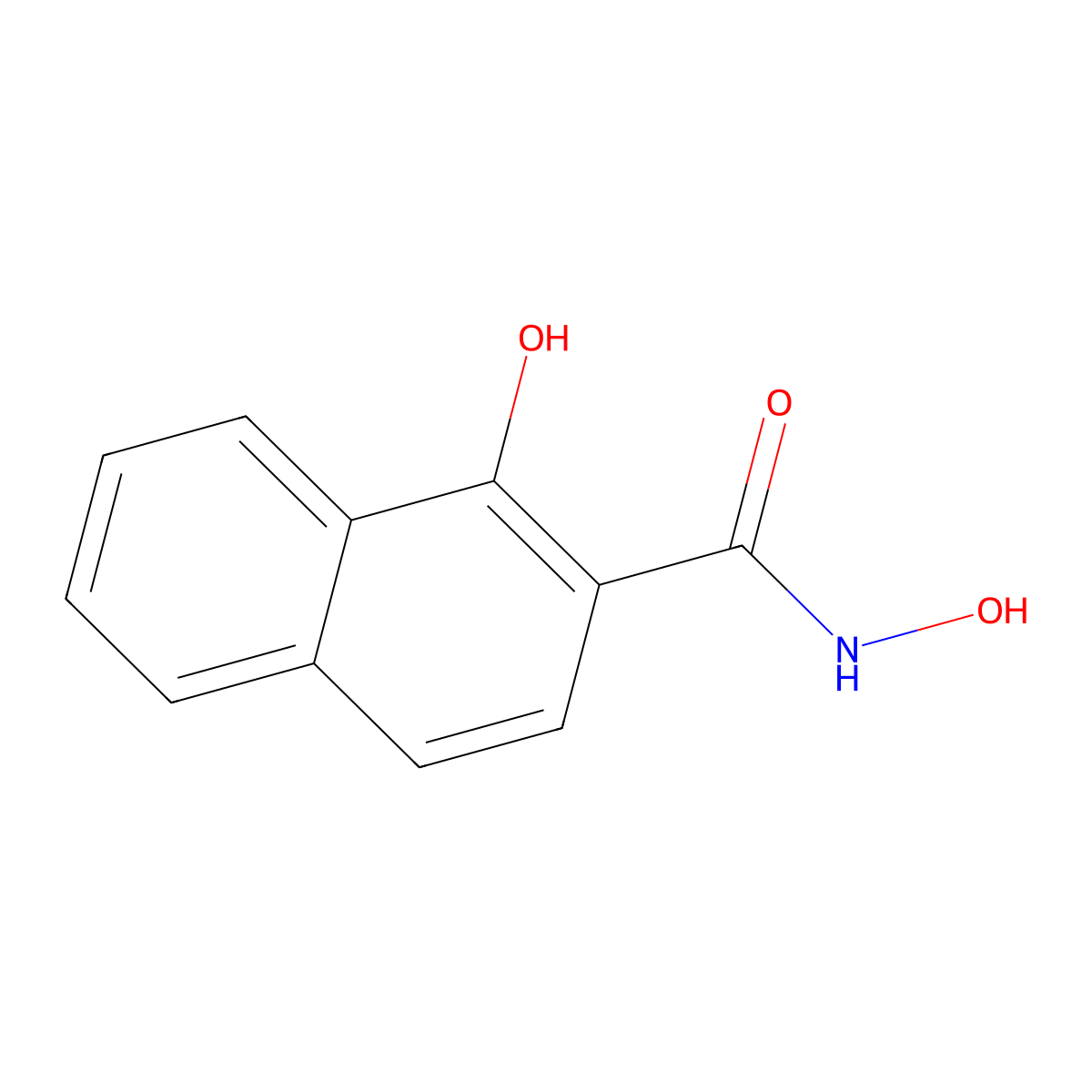 N,1-dihydroxynaphthalene-2-carboxamide molecular structure, CAS 32863-40-4