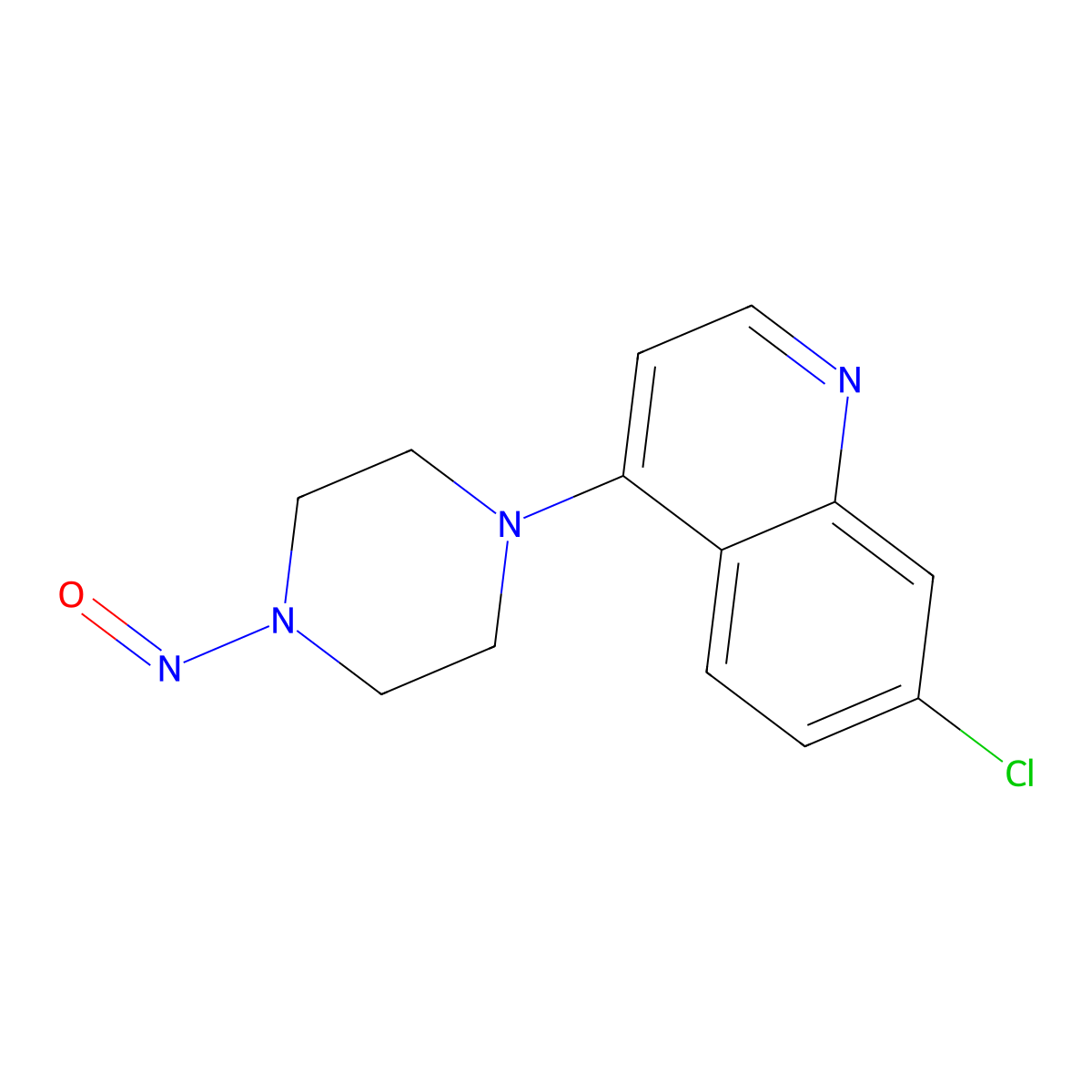7-Chloro-4-(4-nitrosopiperazin-1-yl)quinoline molecular structure, CAS 32863-63-1