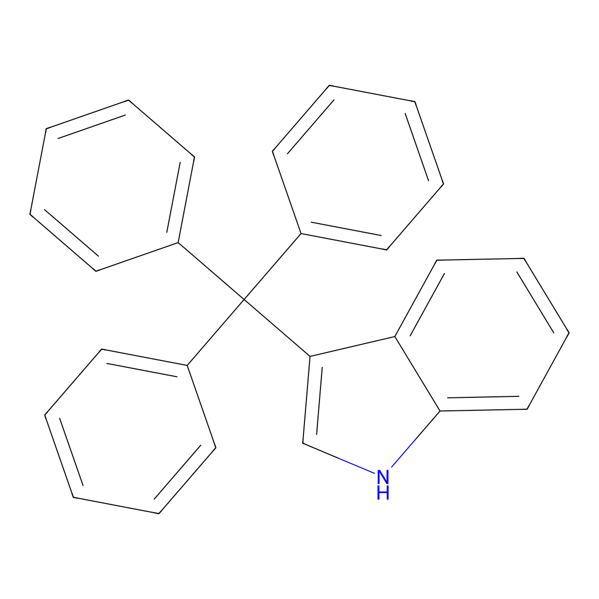 3-trityl-1H-indole molecular structure, CAS 32863-87-9