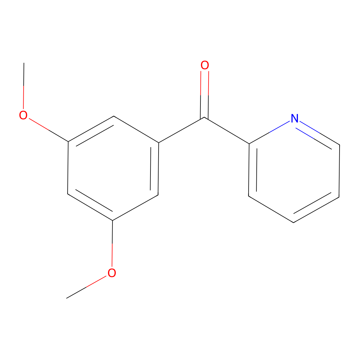 (3,5-Dimethoxyphenyl)(pyridin-2-yl)methanone molecular structure, CAS 32864-08-7