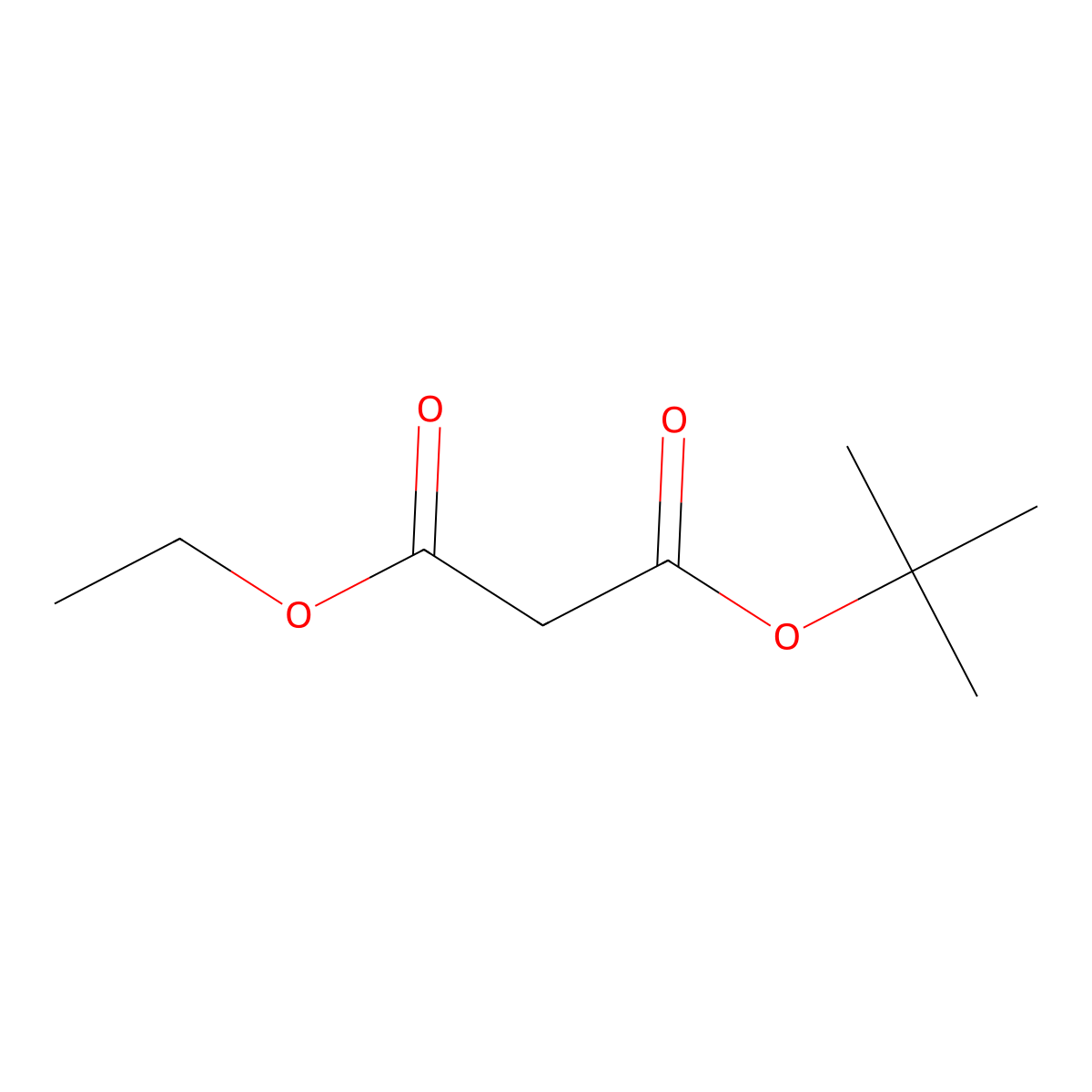 tert-Butyl ethyl malonate molecular structure, CAS 32864-38-3
